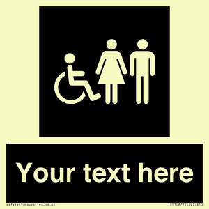 Custom information: black panel disabled female and male